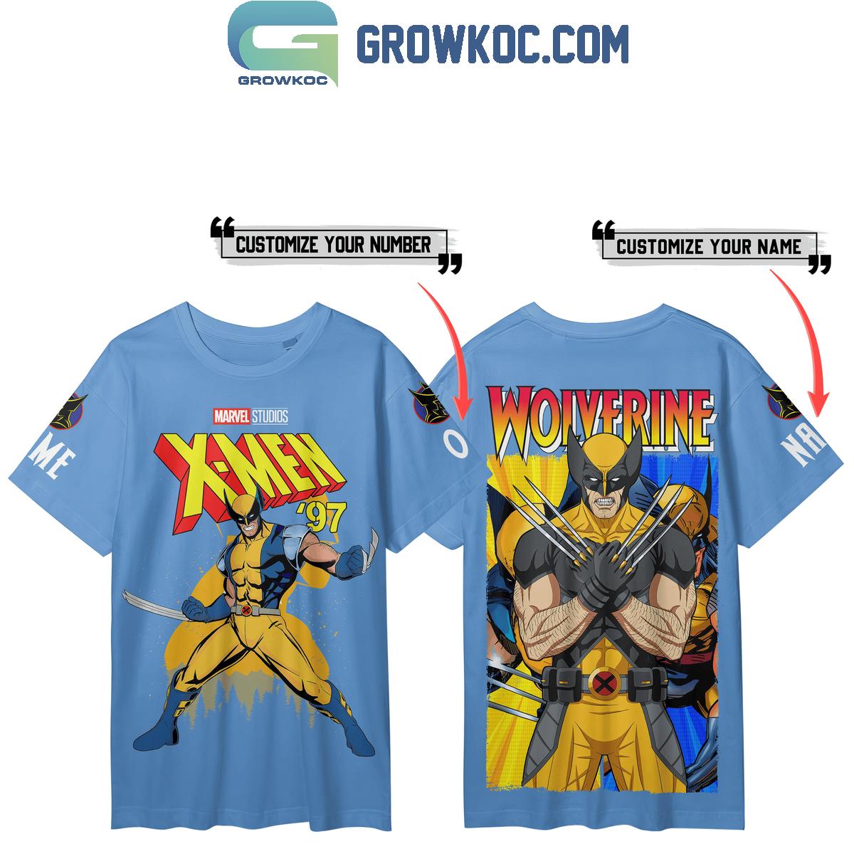 X-Men ’97 Marvel Studio Wolverine Personalized Hoodie Shirts Blue Design