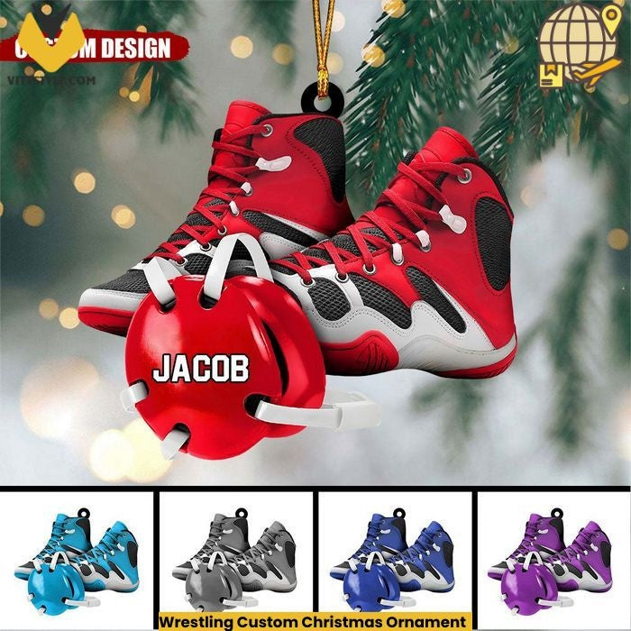 Wrestling Custom Christmas Ornament