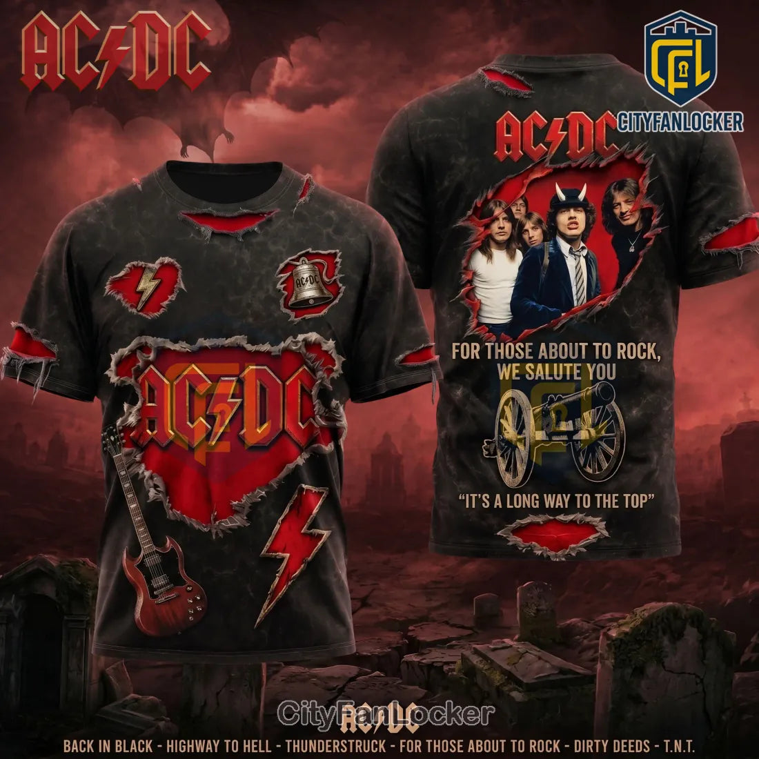 AC/DC For Those About To Rock Limited Edition 3D T-Shirt