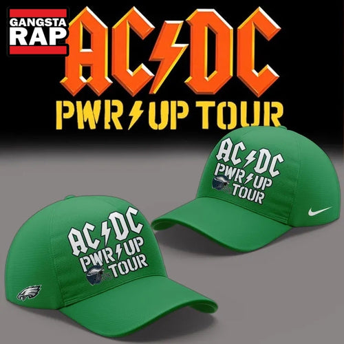 ACDC x Philadelphia Eagles POWER UP TOUR 2026 Newest Classic Cap, Trendy Music Baseball Cap