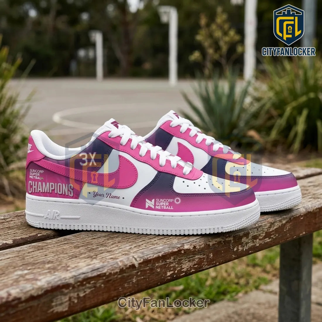 Adelaide Thunderbirds 3X Champions Pink Air Force 1 Sneakers