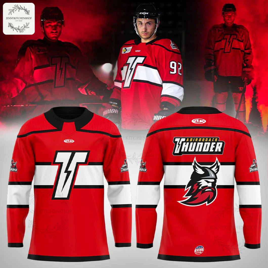 Adirondack Thunder The New Third 2025 Red Jersey