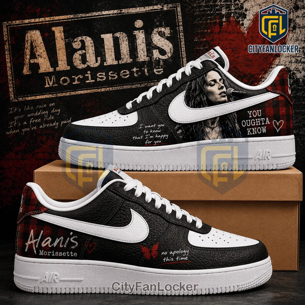Alanis Morissette x Iconic Singer Custom Leather Air Force 1 Low Sneakers