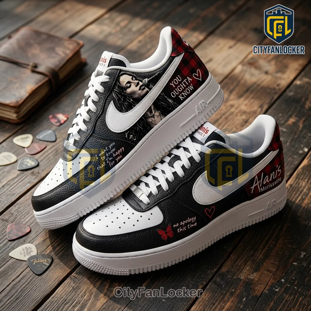 Alanis Morissette x Iconic Singer Custom Leather Air Force 1 Low Sneakers