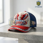 America 250 Years Patriotic Eagle Red White Blue Cap