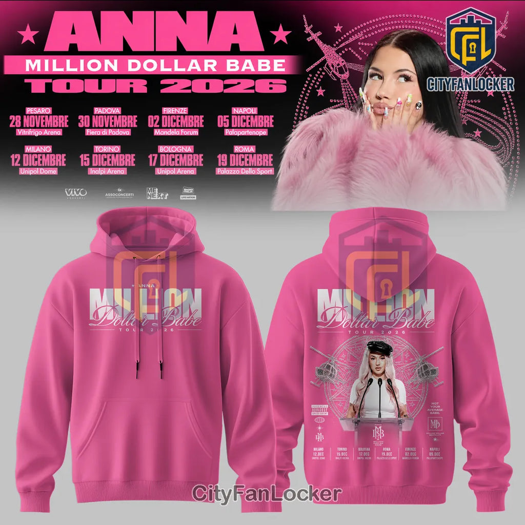 Anna Million Dollar Babe Tour 2026 Pullover Hoodie