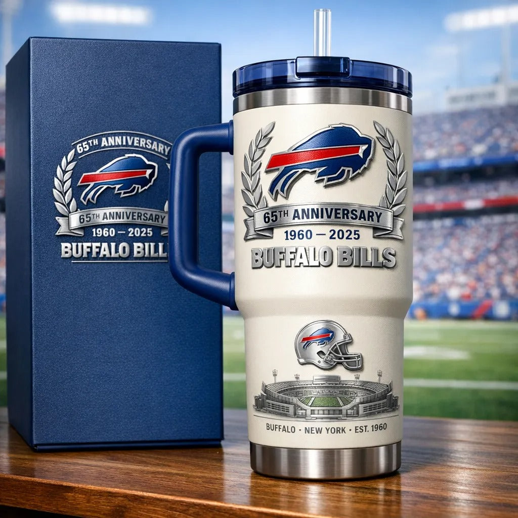 Buffalo Bills Tumbler – 65th Anniversary 1960-2025