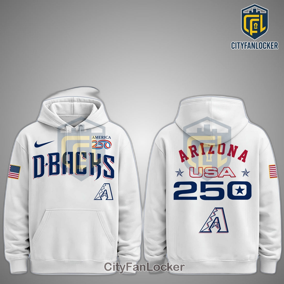 Arizona Diamondbacks 250th Anniversary USA Celebration Pullover Hoodie