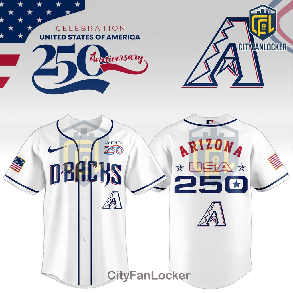 Arizona Diamondbacks USA 250th Anniversary Commemorative Baseball Jersey