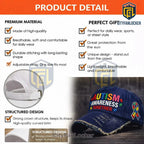 Autism Awareness Embroidered Distressed Baseball Cap
