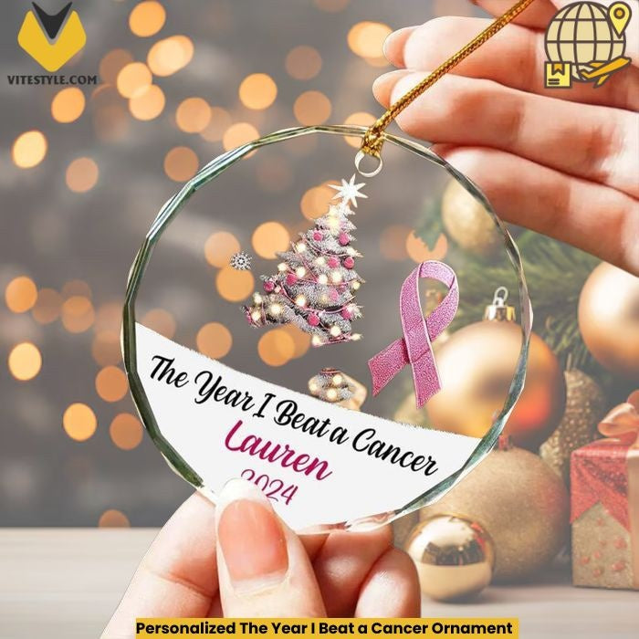 Personalized The Year I Beat a Cancer Ornament