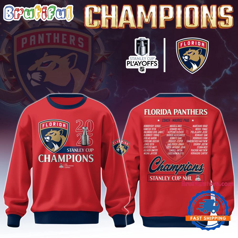 Back To Back Champions Florida Panthers Stanley Cup 2025 Limited Edition Hoodie T-Shirt
