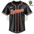 Baltimore Orioles Personalized Black Night Mode Baseball Jersey