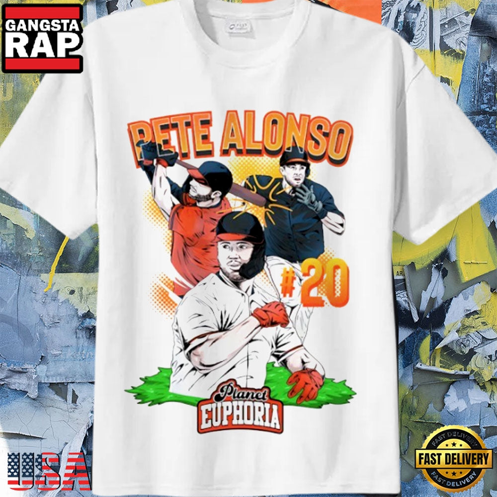 Baltimore Orioles Pete Alonso #20 Graphic Comic Collage T-Shirt