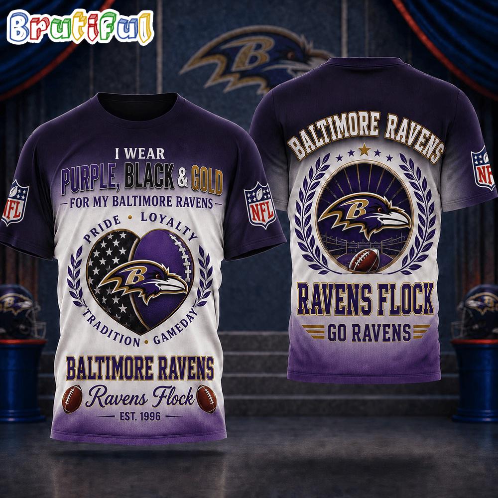 Baltimore Ravens NFL Pride Loyalty Tradition 3D Shirt