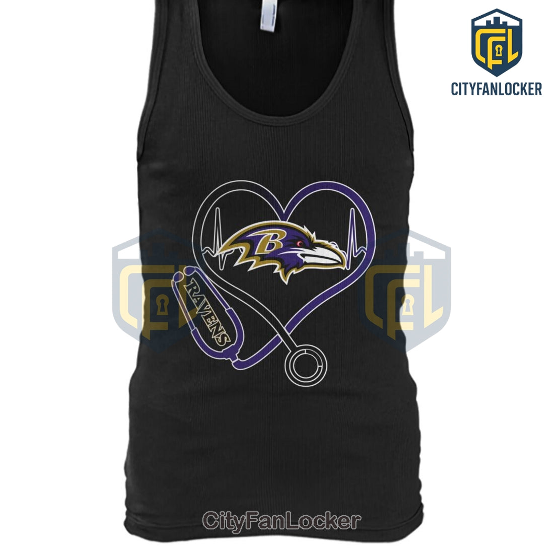 Baltimore Ravens Stethoscope Heart T-Shirt