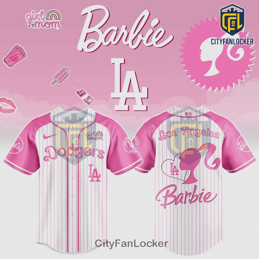 Barbie Dodgers Limited Edition Baseball Jersey