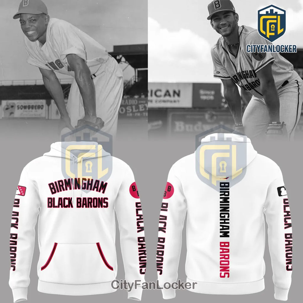 Birmingham Black Barons Limited Edition White Hoodie