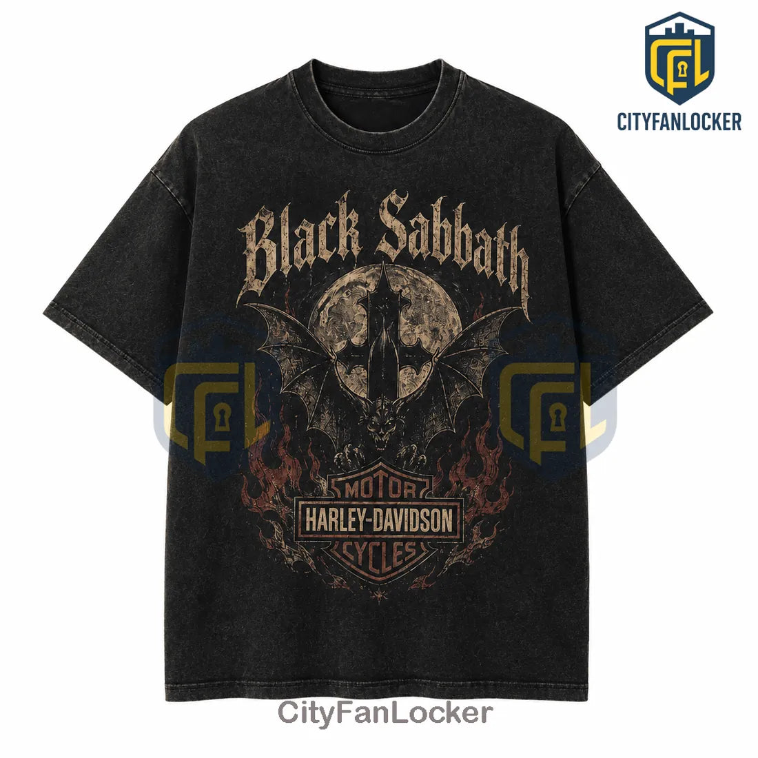 Black Sabbath x Harley-Davidson Vintage Washed T-Shirt
