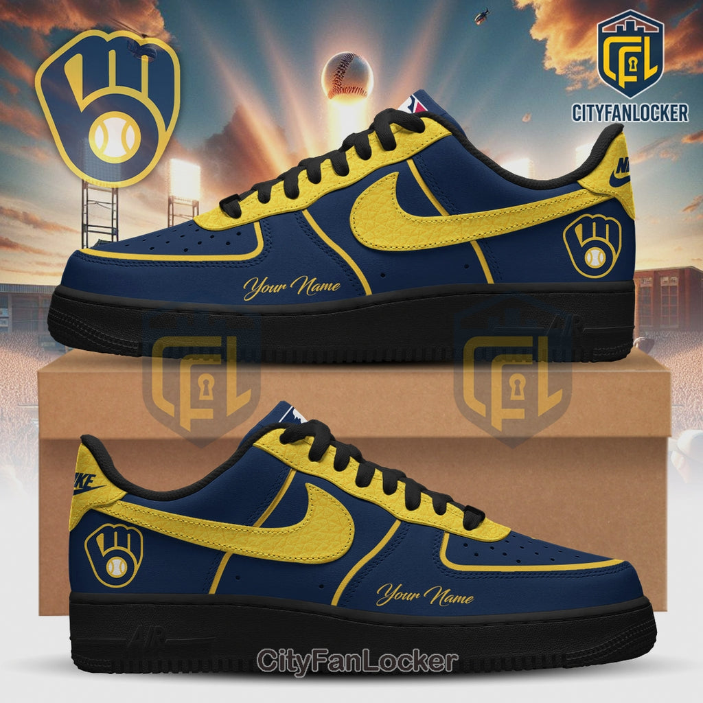 Brewers Personalized Nike Air Force 1 Sneakers
