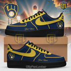 Brewers Personalized Nike Air Force 1 Sneakers