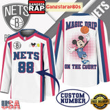 Brooklyn Nets Premium NBA Magic Drip Long Jersey Shirt