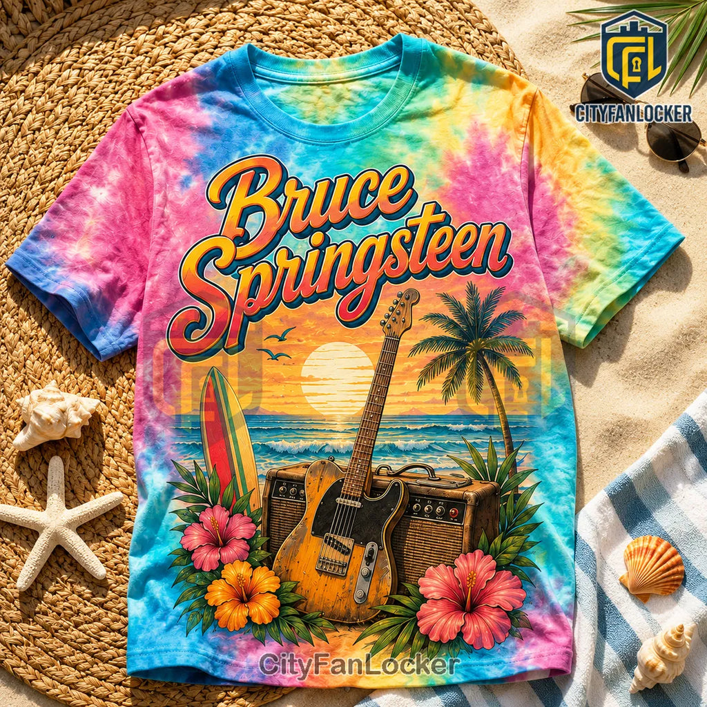 Bruce Springsteen The River Illustrated Summer Vacation Shirt