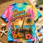 Bruce Springsteen The River Illustrated Summer Vacation Shirt
