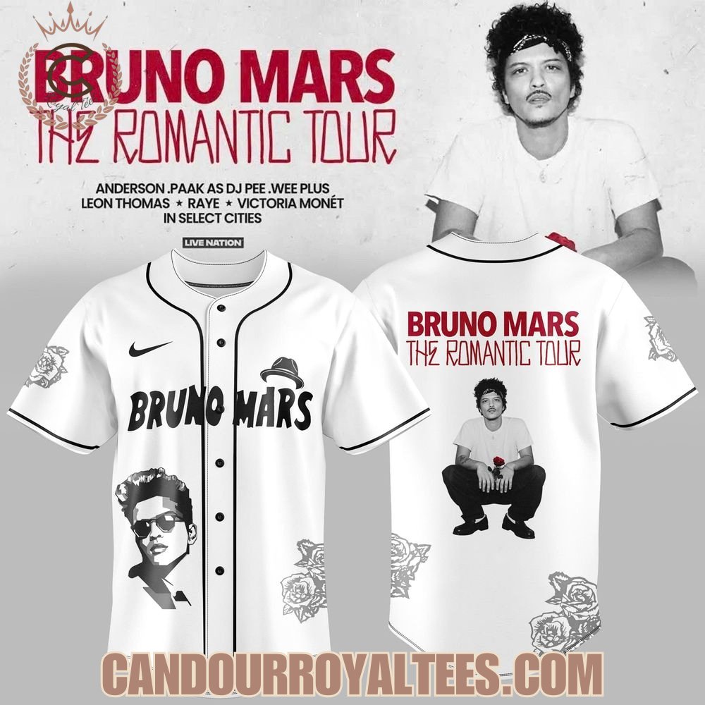 Bruno Mars - The Romantic Tour 2026 Baseball Jersey