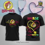 Buc-ee’s Nurse Juneteenth Heartbeat Stethoscope Shirt