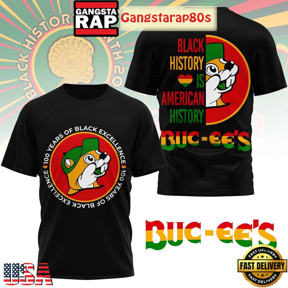 Buc-ee’s Black Month 100 Years 3D Shirt