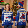 Buffalo Bills Snowflake Logo Ugly Christmas Sweater Design
