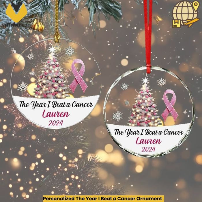 Personalized The Year I Beat a Cancer Ornament