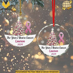 Personalized The Year I Beat a Cancer Ornament
