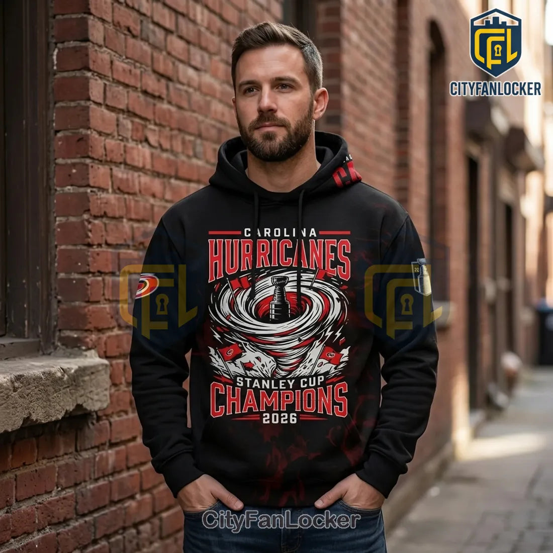 Carolina Hurricanes 2026 Stanley Cup Champions Black Pullover Hoodie