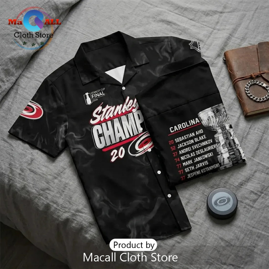Carolina Hurricanes 2026 Stanley Cup Champions Button-Down Shirt