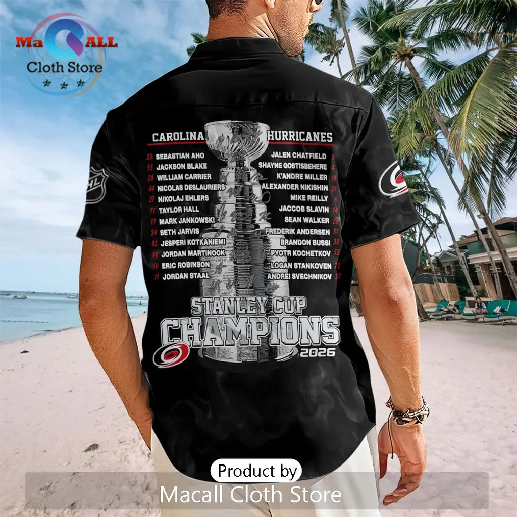 Carolina Hurricanes 2026 Stanley Cup Champions Button-Down Shirt