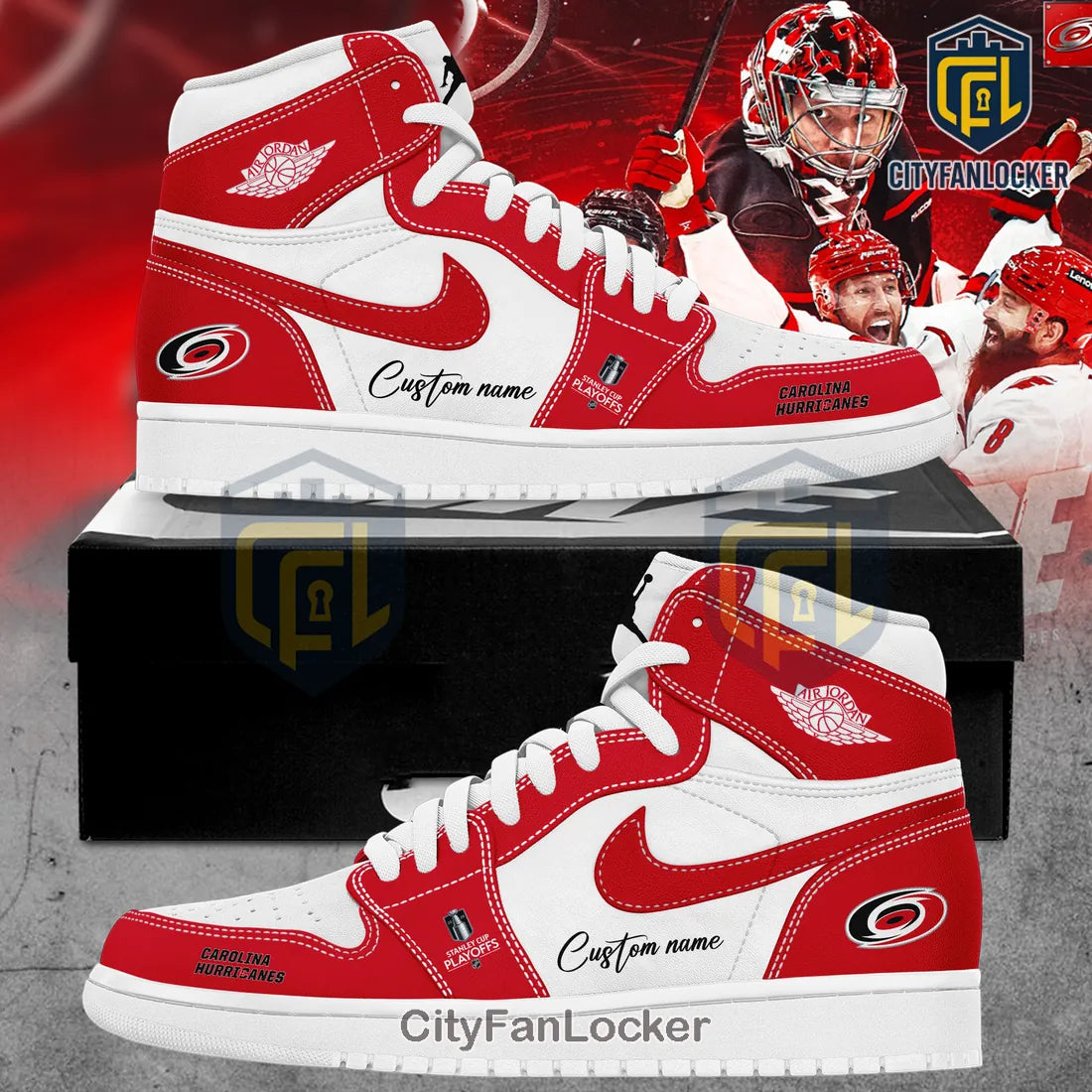 Carolina Hurricanes Custom Name High Top Sneakers