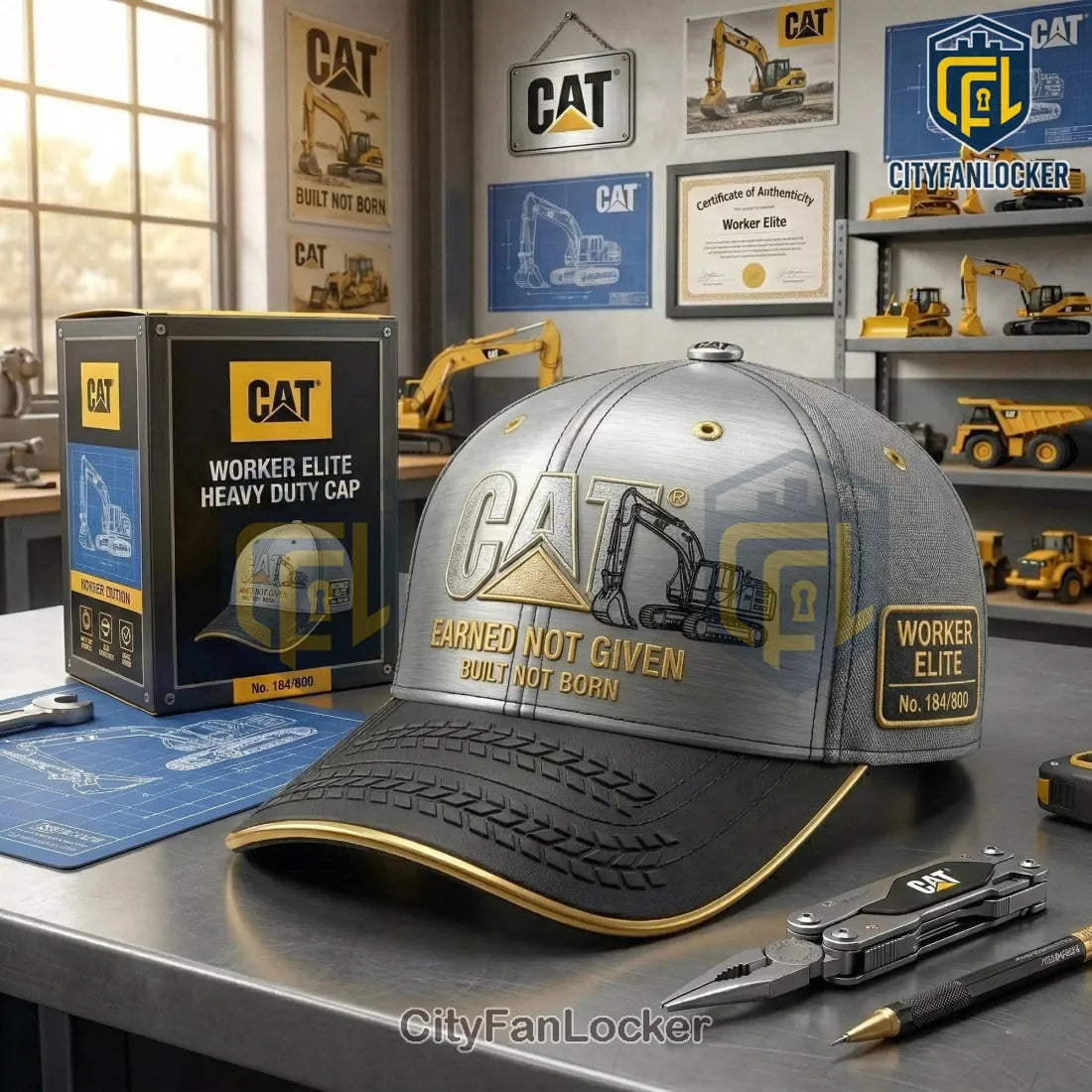 CAT Worker Elite Limited Edition Heavy Duty Premium Baseball Cap
