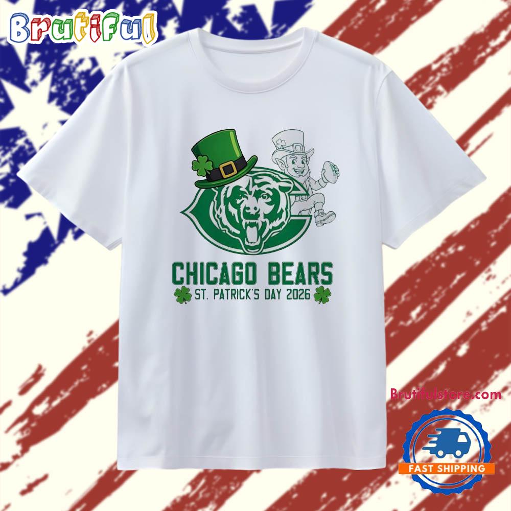 Chicago Bears ST Patrick’s Day 2026 logo T Shirt