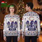 Chicago Bears Three Gnomes Logo Ugly Christmas Sweater
