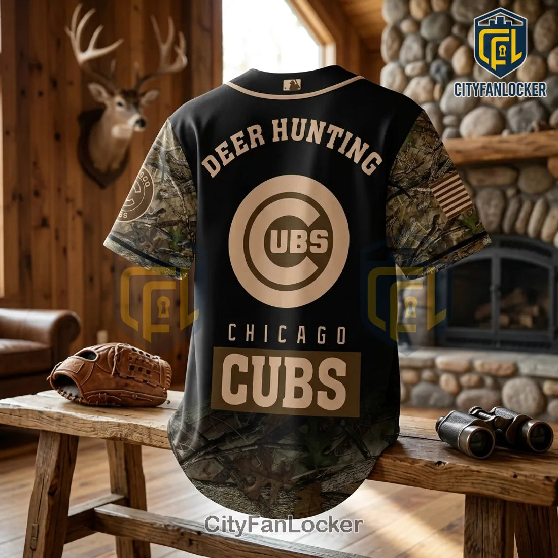 Chicago Cubs Camouflage Deer Hunting Baseball Jersey