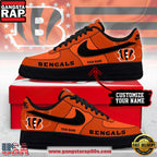 Cincinnati Bengals New 2026 Version NFL Custom Air Force 1 Running Sneakers Shoes