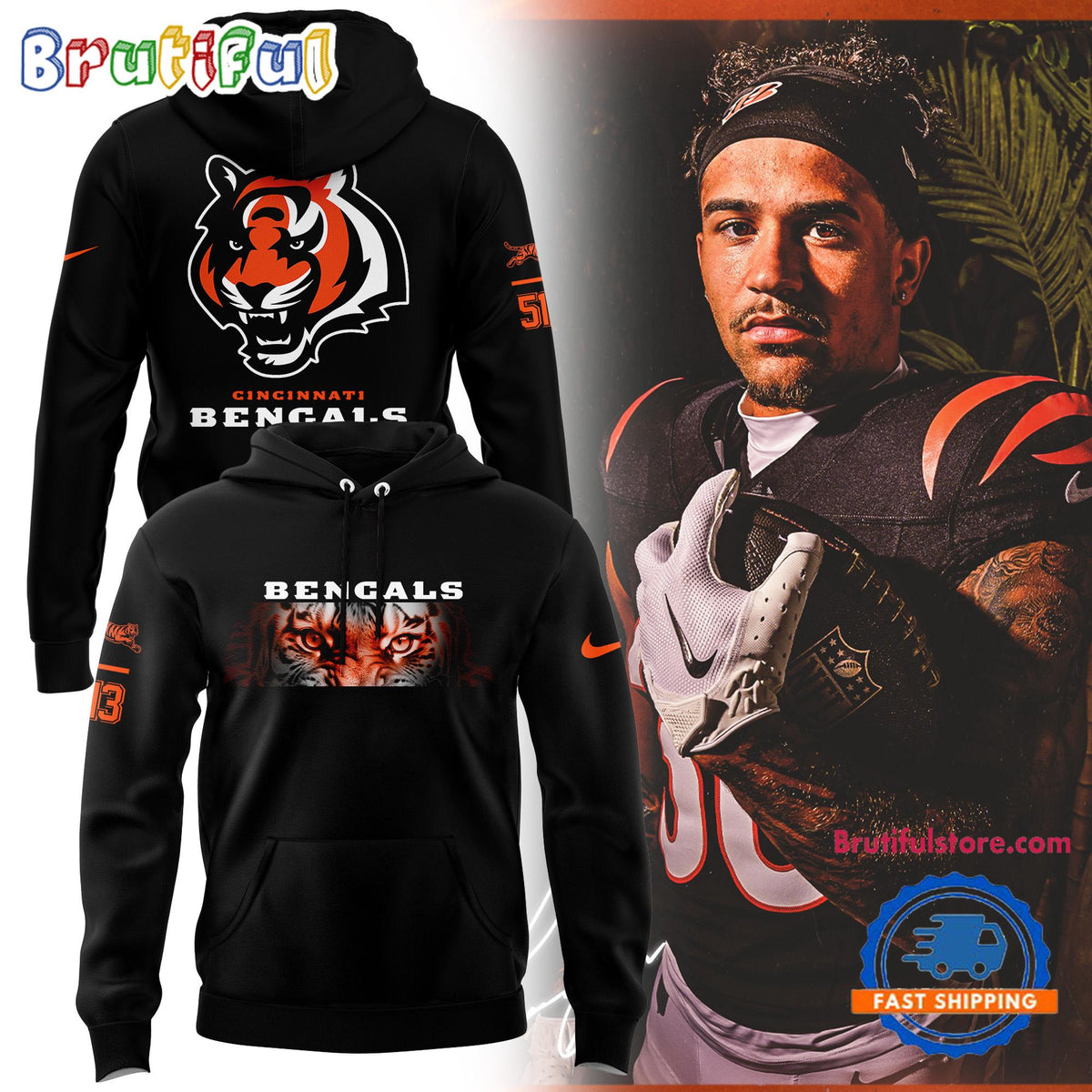 Cincinnati Bengals Limited Edition513 Black 3D Shirt