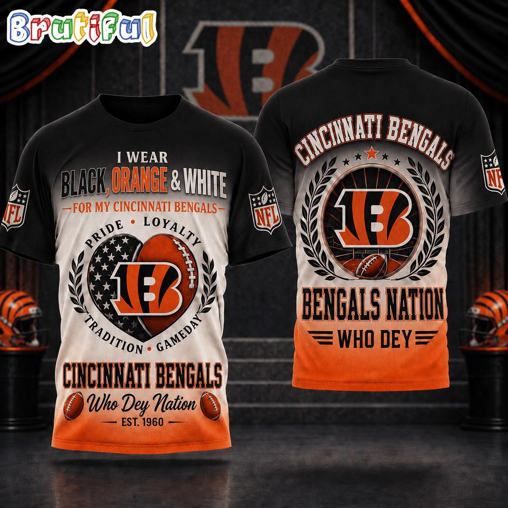 Cincinnati Bengals NFL Pride Loyalty Tradition 3D Shirt