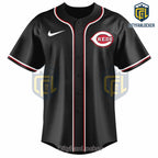Cincinnati Reds Custom Black Personalized Men’s Baseball Jersey