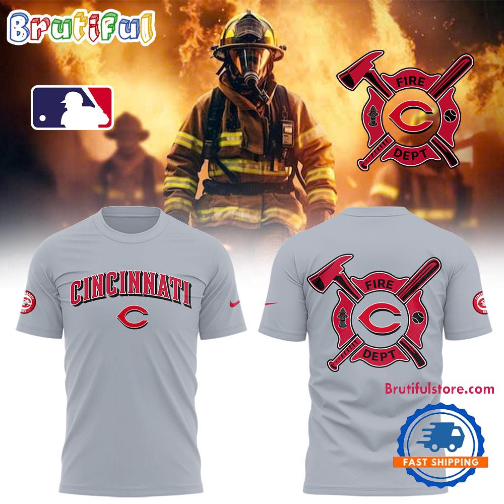 Cincinnati Reds x Firefighter Appreciation Night Hoodie T-Shirt