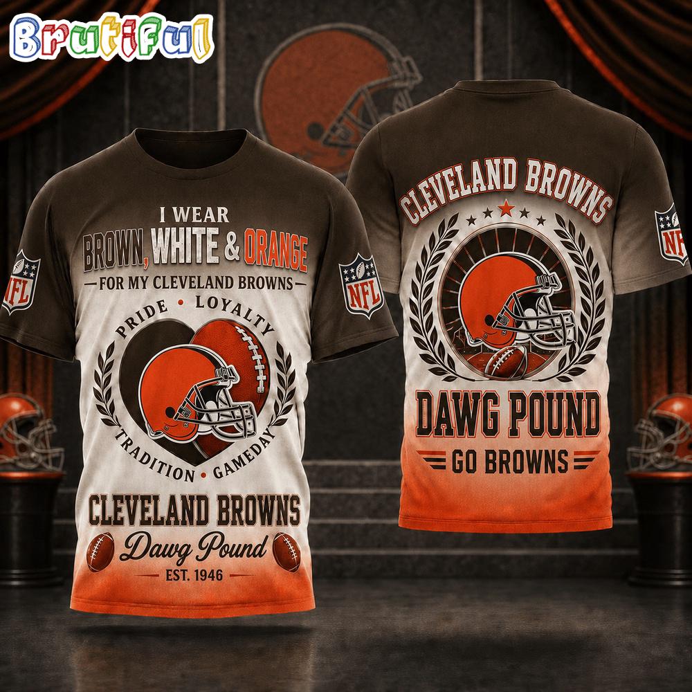 Cleveland Browns NFL Pride Loyalty Tradition 3D Shirt