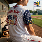 Columbus Clippers 250th Anniversary USA Flag Baseball Jersey