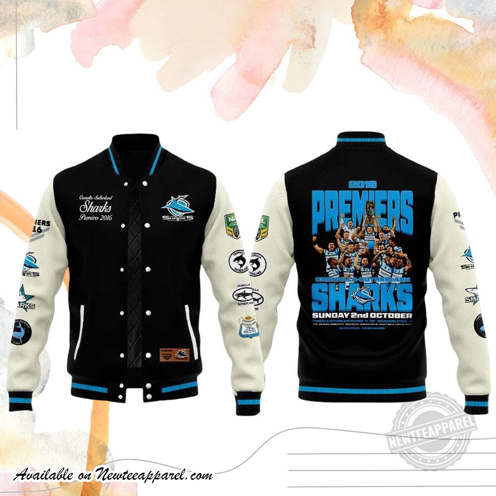 Cronulla-Sutherland Sharks 2016 NRL Premiers Baseball Jacket
